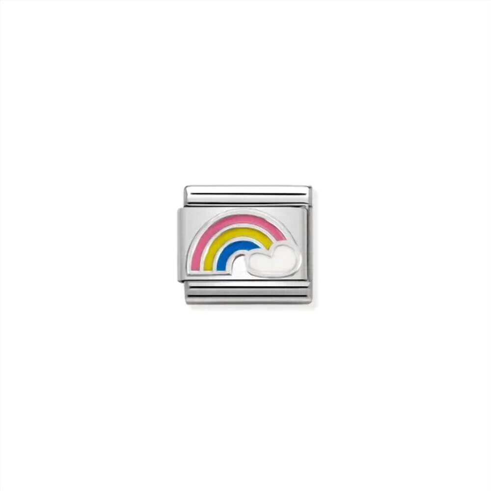 NEW NOMINATION women's composable classic links for her in rainbow silver